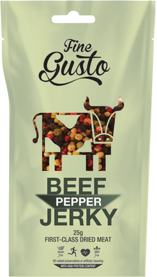 Fine Gusto Hovězí Jerky pepř 25 g