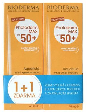 Bioderma Aquafluid Photoderm Max Spf 50+ 40ml (1+1) 2 x 40 ml