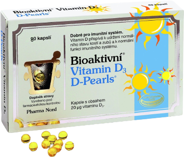 Bioaktivni Vitamin D3 D Pearls 80 kapslí