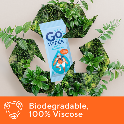 GoWipes Osvěžující vlhčené ubrousky s antibakteriálním účinkem Plastic Free 80 ks