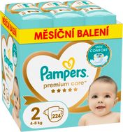 Pampers Premium Care plenky vel. 2, 4-8 kg měsíční balení 224 ks