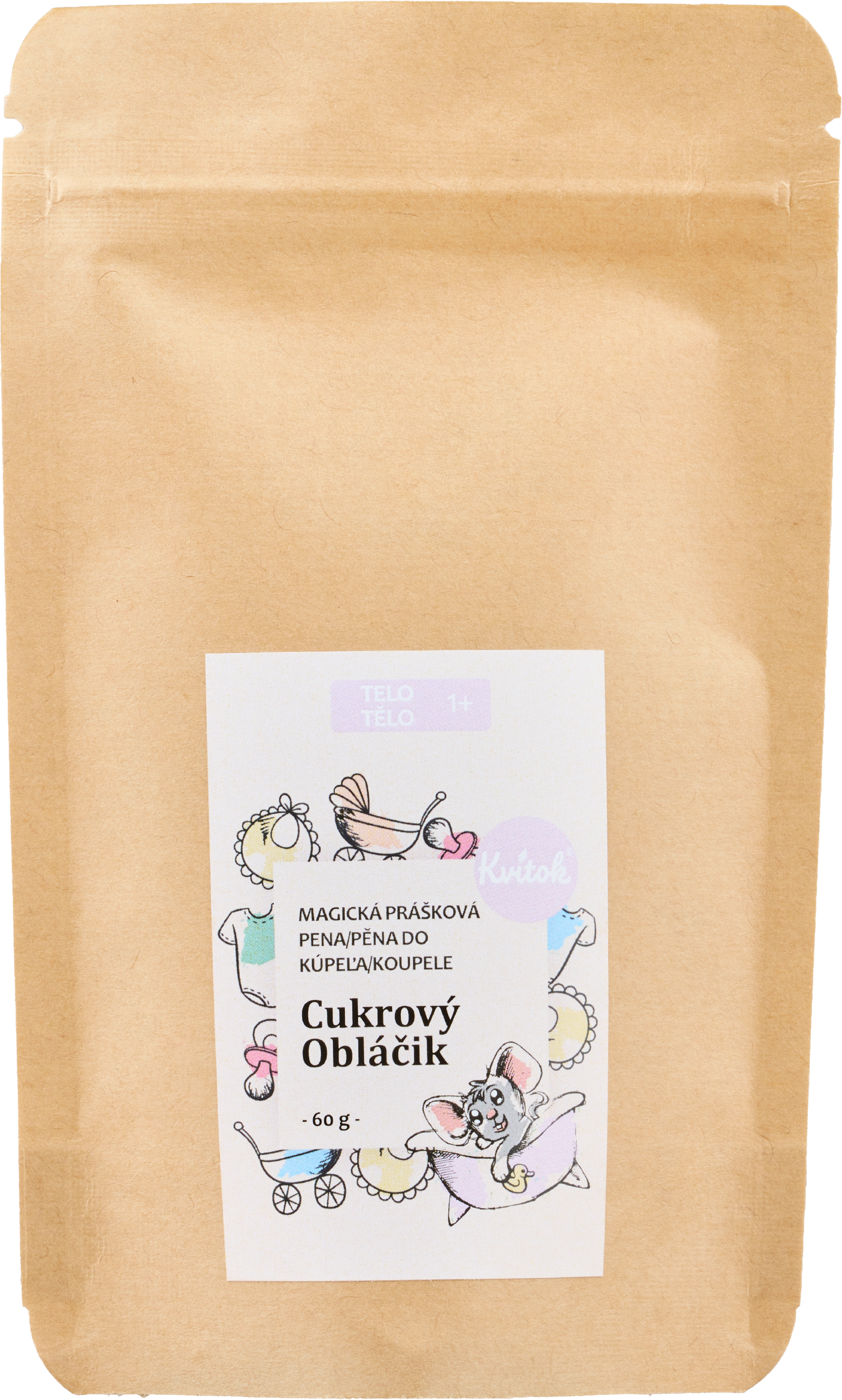 Kvitok Magická pěna do koupele Cukrový obláček 60 g