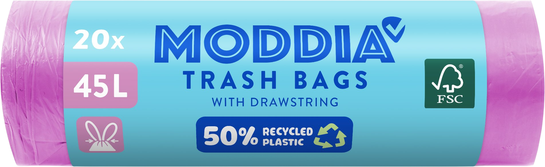 Moddia Odpadkové pytle se zatahovací páskou 20 x 45 l