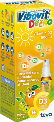 Vibovit Déčko vitamín D3 500IU sprej 10 ml