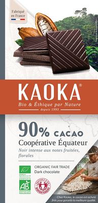 Kaoka Bio Hořká čokoláda 90% Ekvádor 100 g