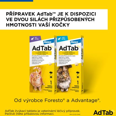 AdTab 48mg Žvýkací tableta pro kočky 2 - 8kg