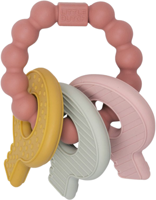 Little Dutch Kousátko silikonové klíče růžové