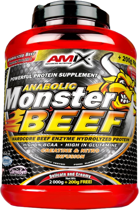 Amix Anabolic Monster BEEF 90% Protein, strawberry-banana 1000 g
