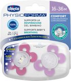 Chicco Dudlík Physio Comfort silikon noční 16-36m dívka - hvězdy/méďa 2 ks