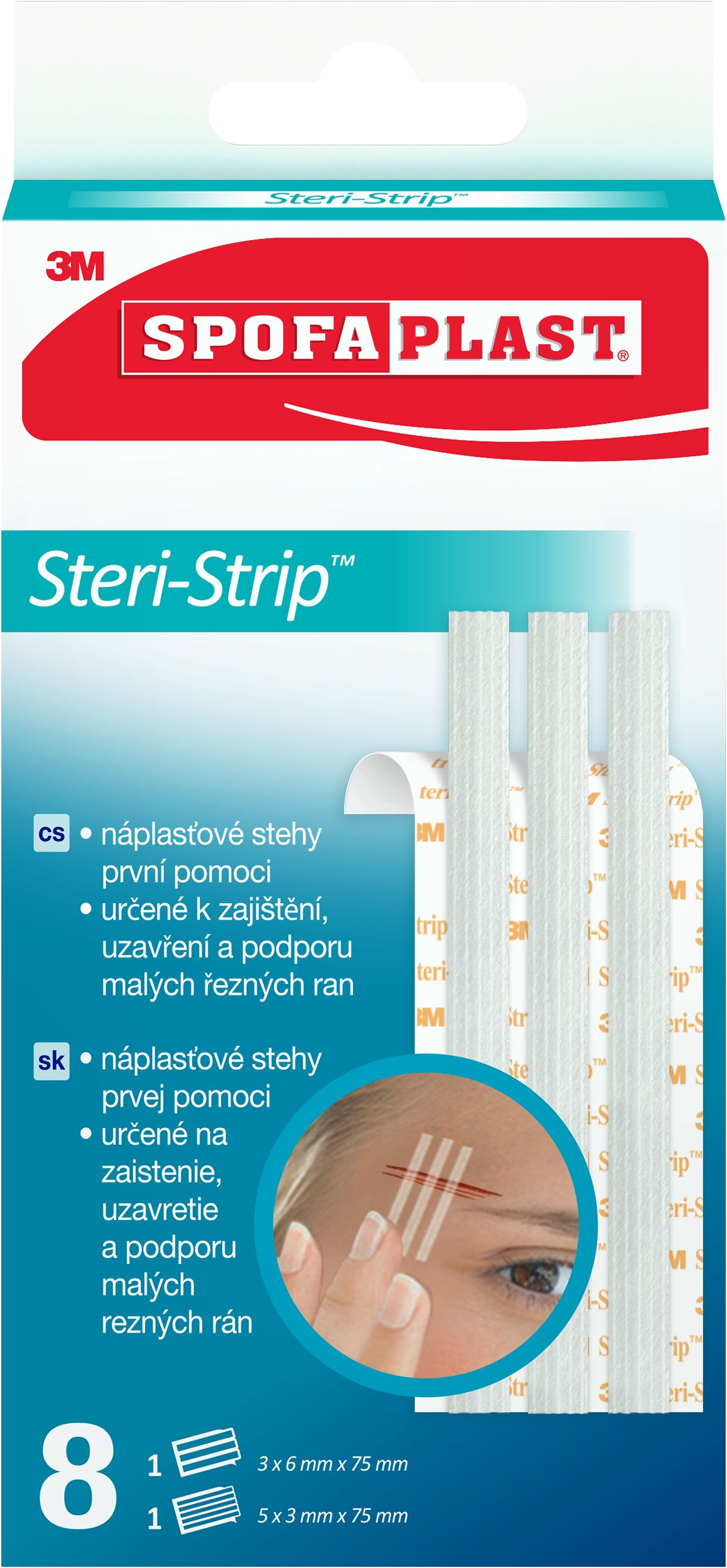Spofaplast 801 Steri-Strip Náplasťové stehy 8 ks