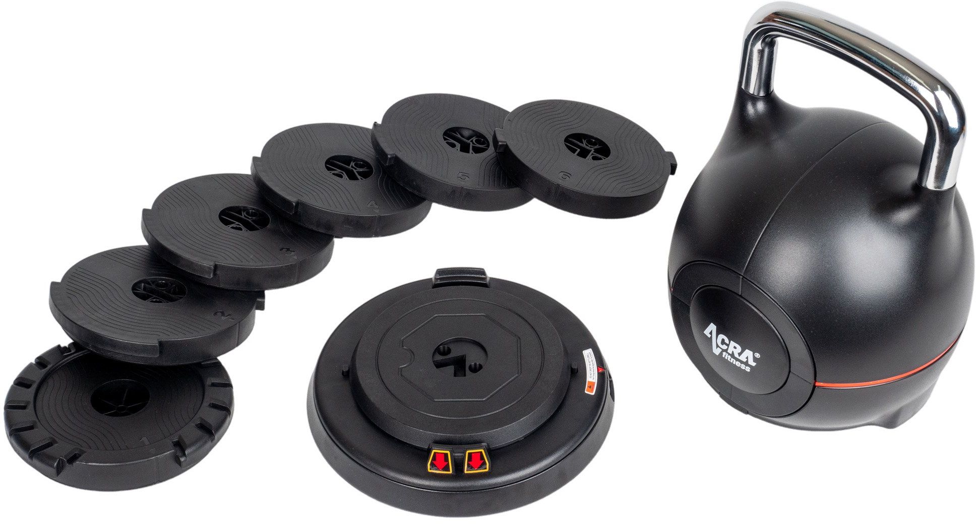 Acra Kettlebell nové generace 7v1 - nastavitelný, 2-20kg