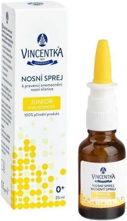 Vincentka Nosní sprej Junior hypotonický 25 ml