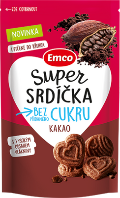 Emco Super srdíčka kakao 140 g