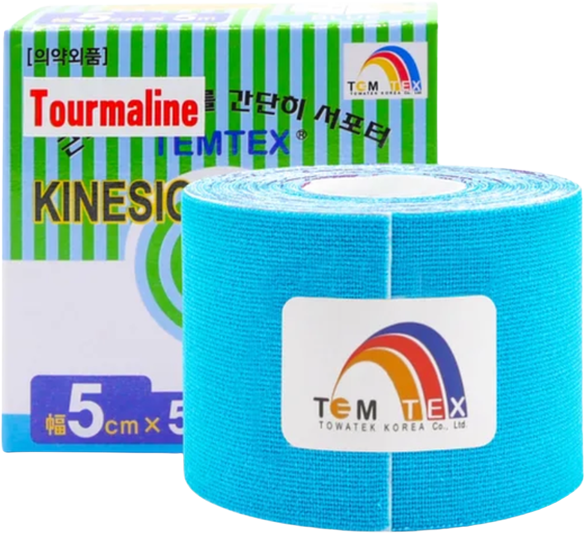 Temtex Kinesio tape Tourmaline, modrá tejpovací páska 5 m
