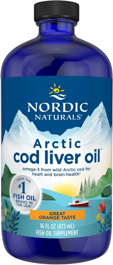 Nordic Naturals Olej z jater arktické tresky 1060 mg pomeranč 237 ml
