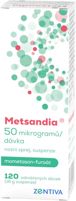 Metsandia nosní sprej 50 mcg/120 dávek 16 g