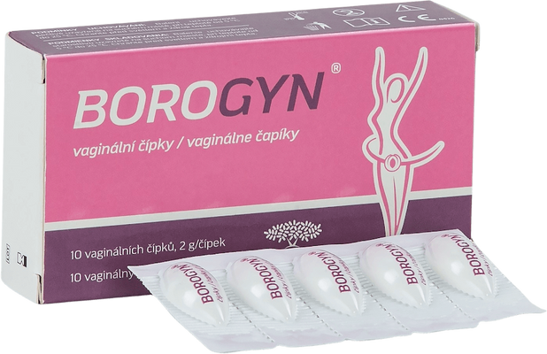 Borogyn vaginální čípky 10 x 2 g