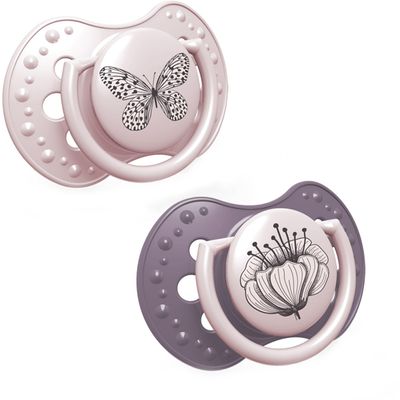 LOVI Dudlík silikonový dynamický Botanic Dívka 6-18m 2 ks