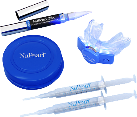 Oralgen NuPearl 32x sada na bělení zubů s bělícím perem zdarma,