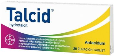 Talcid 500mg žvýkací tablety 20 ks