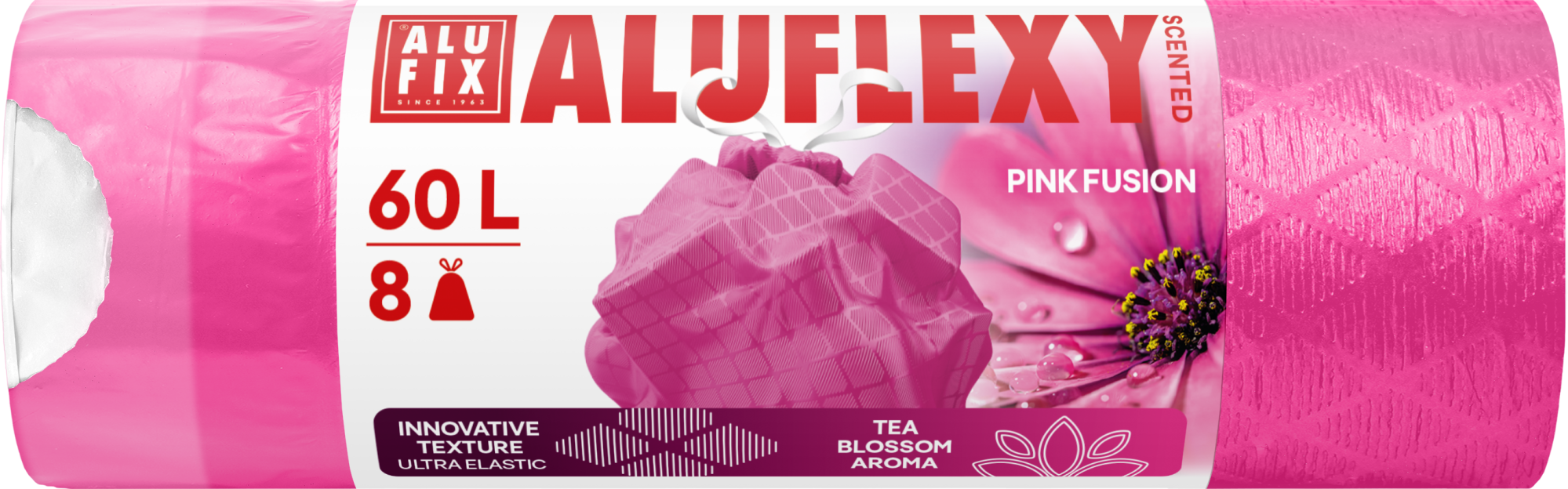 Alufix Aluflexy voňavé pytle na odpadky vůně čajového květu 8 x 60 l
