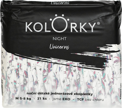 Kolorky NIGHT Jednorožci vel. M (5-8 kg) 21 ks