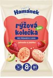 Hamánek BIO Rýžová kolečka Jahoda&Jablko 35 g