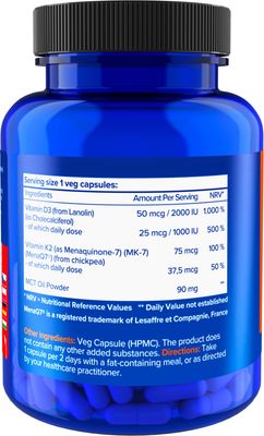 Natios Vitamin D3 & K2 MK-7 2000 IU / 75 mcg 100 kapslí