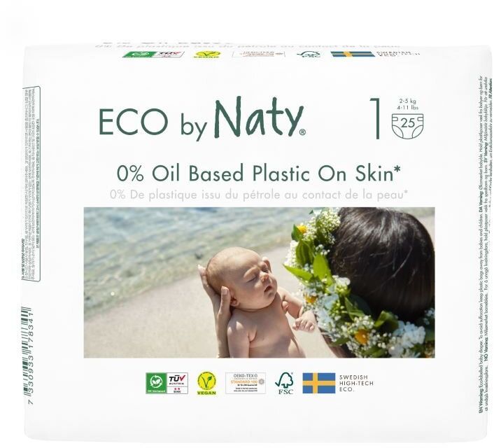 Eco by Naty Plenky Naty Newborn 2 - 5 kg, 25 ks