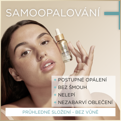 Garnier Ambre Solaire Natural Bronzer Samoopalovací kapky na obličej, 30 ml