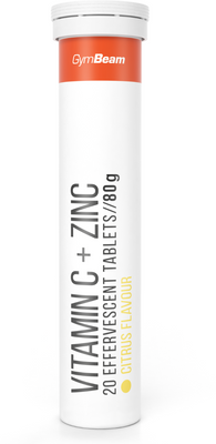 GymBeam Vitamin C + Zinek šumivý citrusové ovoce 20 x 4 g