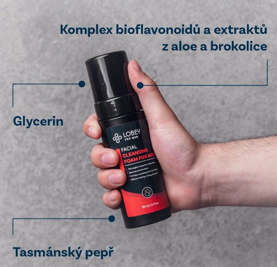 Lobey Čisticí pěna na obličej pro muže 150 ml