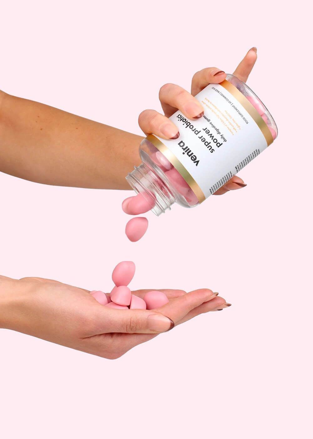 Venira Super probiotics power - medvídci na zlepšení trávení jahoda 60 ks