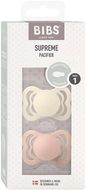 BIBS Supreme Symetrické dudlíky z přírodního kaučuku slonová Ivory/Blush 0-6m, 2 ks