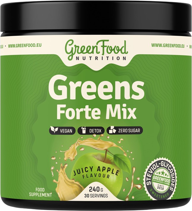 GreenFood Nutrition Greens Forte Mix, juicy apple 240 g