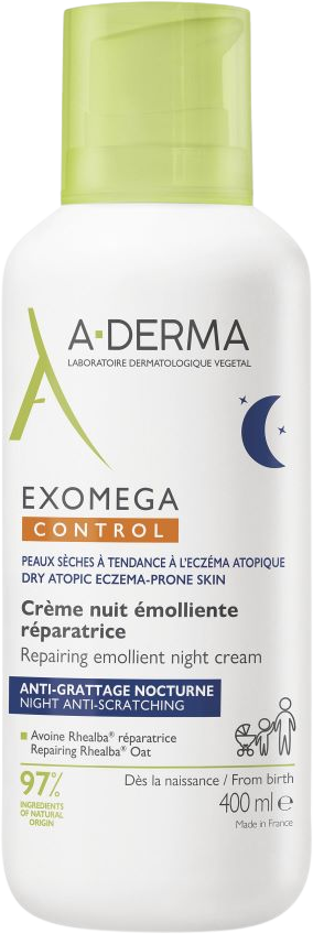 A-Derma Exomega Control Rregenerační emolienční noční krém 400 ml