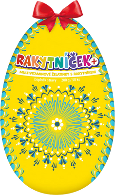 Rakytníček+ želatinky žluté vejce 50 ks