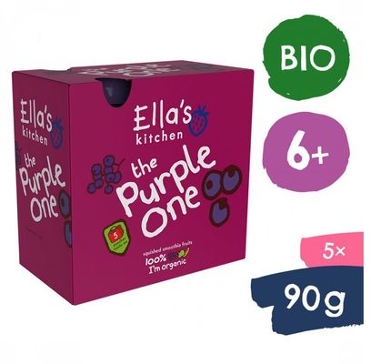 Ella's Kitchen BIO PURPLE ONE ovocné pyré s černým rybízem 5 x 90 g