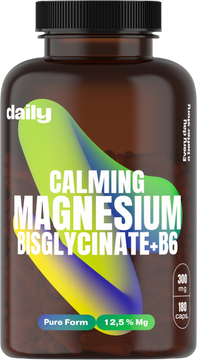 Daily Calming Magnesium Bisglycinate + B6 180 kapslí