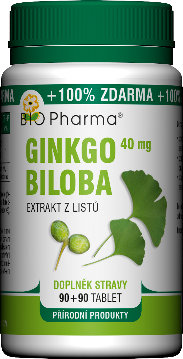 Bio Pharma Ginkgo Biloba 40mg, 2 x 90 tablet