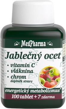 MedPharma Jablečný ocet+Vláknina+Vitamin C+Chrom 107 tablet