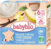Babybio Svačinka z kozího mléka s hruškou a vanilkou 4 x 85 g