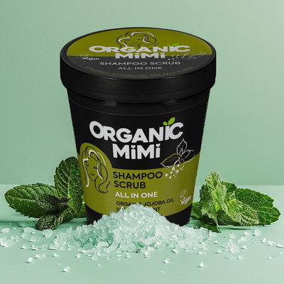 Organic Mimi Sea Salt & Mint All in One Šamponový scrub 280 g