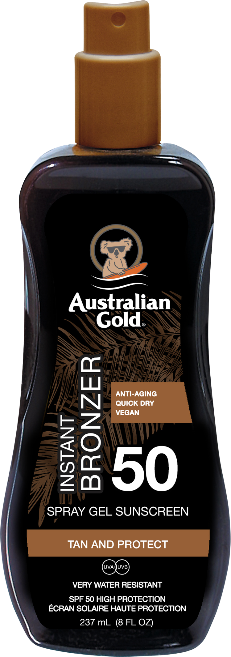 Australian Gold SPF 50 Spray Gel Bronzer 237 ml