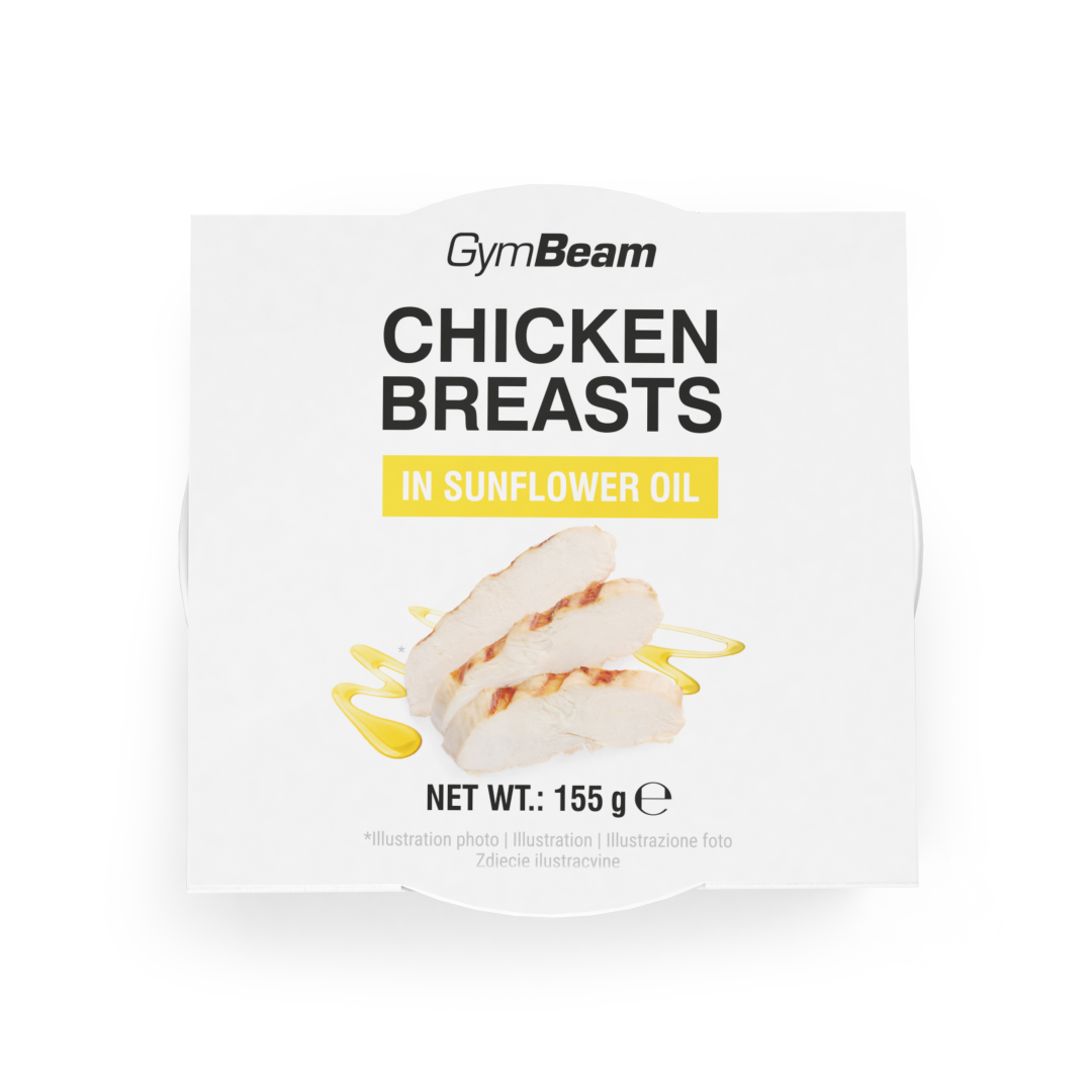 GymBeam Kuřecí prsa ve slunečnicovém oleji 155 g