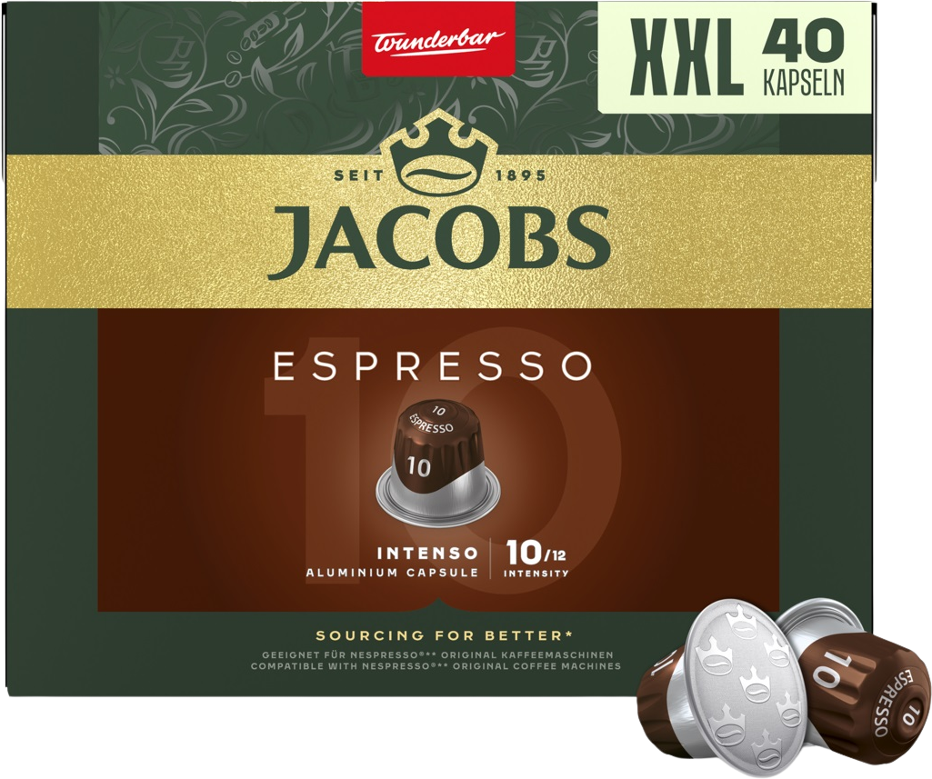 Jacobs Espresso INTENSO XXL kapsle 40 ks