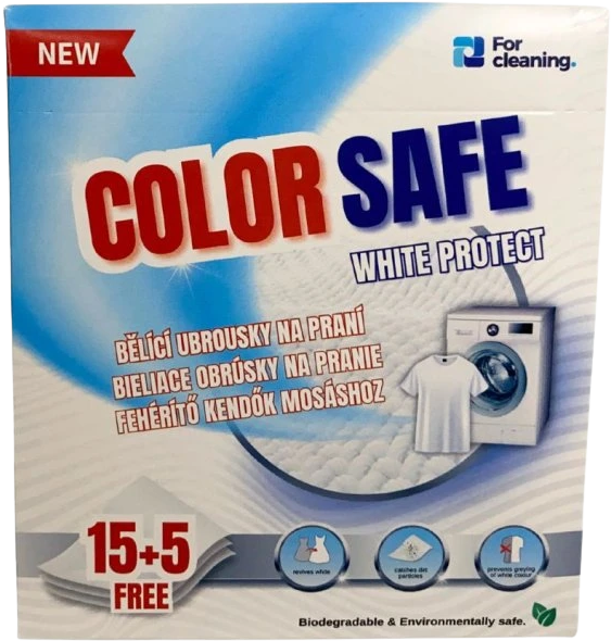 Color Safe Bělicí ubrousky na praní White protect 20 ks