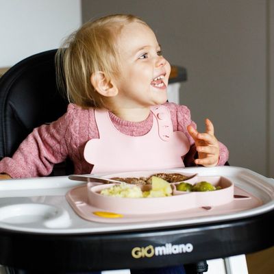 InnoGIO Silikonový talíř GIOfresh Fox Růžový
