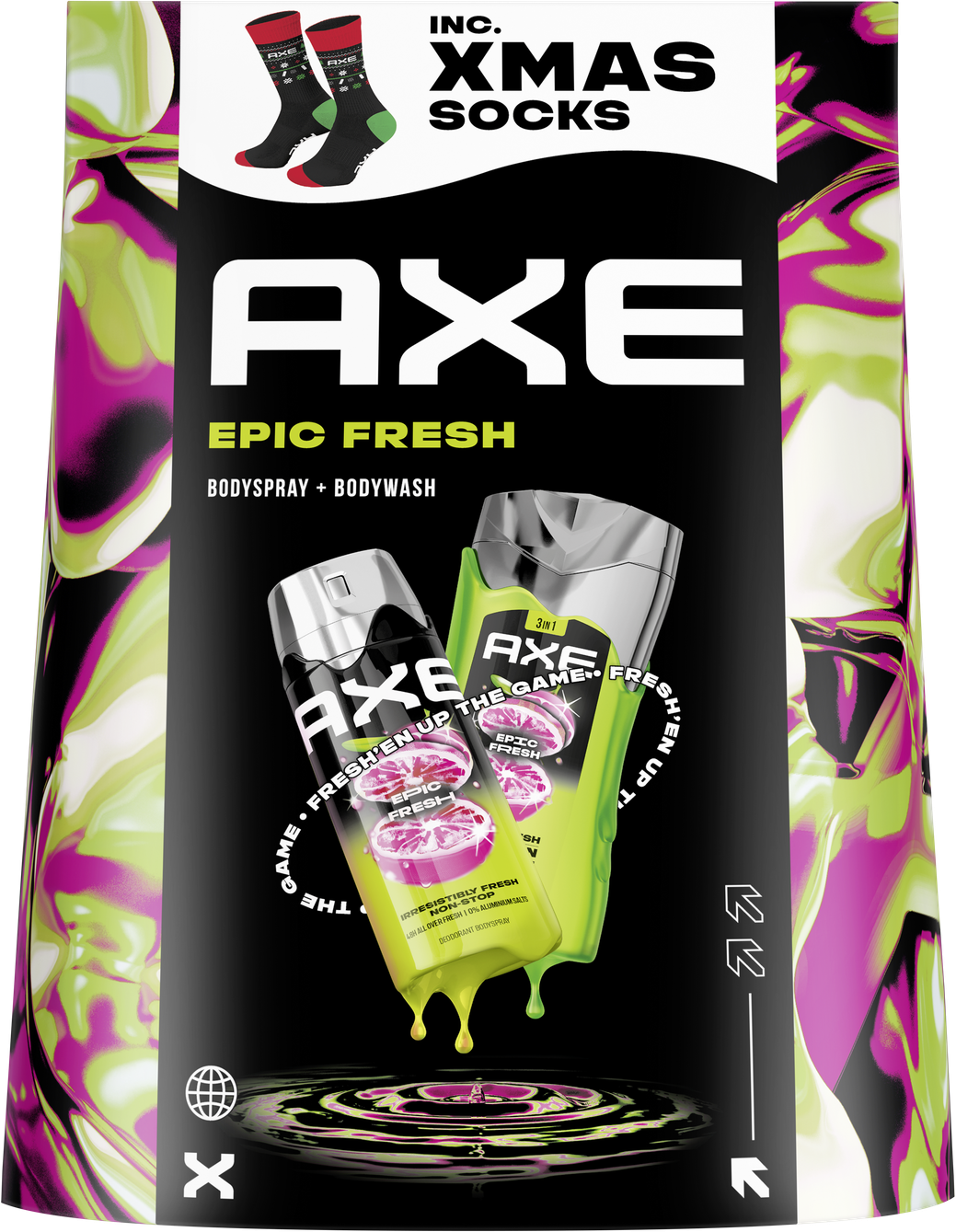 Axe Epic Fresh dárková kazeta s ponožkami