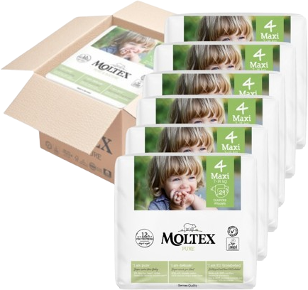 Moltex Plenky Pure Maxi 7-14 kg - ekonomické balení 6 x 29 ks